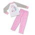 Pigiama natalizio bianco e rosa da bambina con stampa unicorno, Abbigliamento Sport, SKU o936000163, Immagine 0